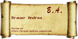 Brauer Andrea névjegykártya