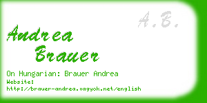 andrea brauer business card